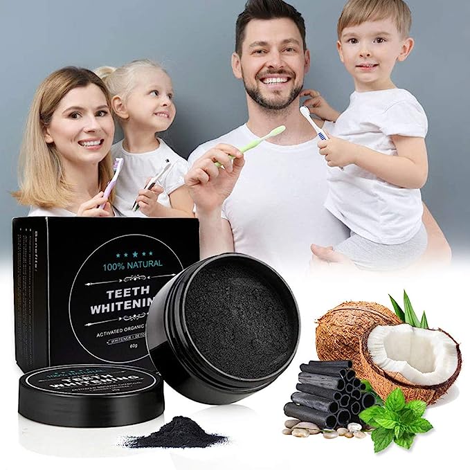 Activated Char coal Powder Teeth Whitening, Skin Detox, Facial Mask & Internal Cleanse- 60g