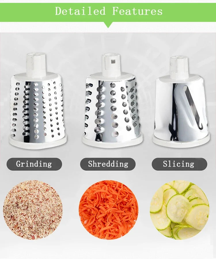 Multi-function 3 in 1 Drum Vegetable Cutter Slicer